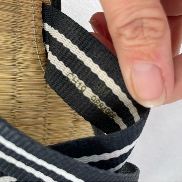 Sperry Criss Cross Low Wedge Sandal in Black‎ White Size 9 - Picture 5 of 7